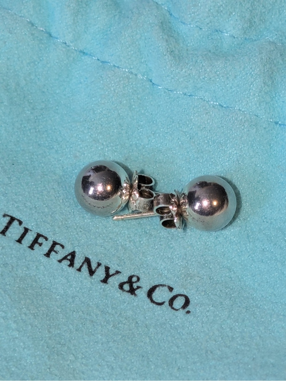Tiffany & Co. Sterling 8mm Silver Ball Stud Earrings - Silver